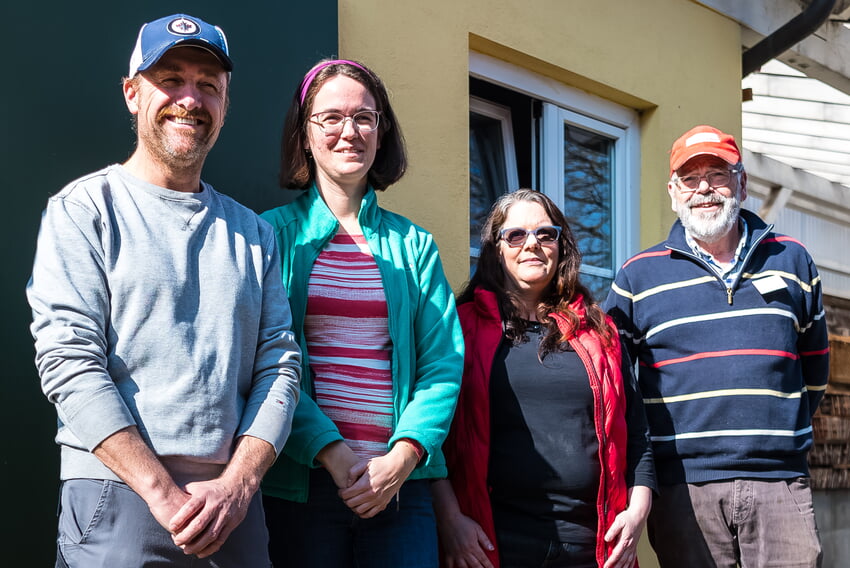 Das neue Backteam: Winfried Ochs, Sarah Bischoff, Jasmin Knöller u. Günter Denninger (v.l.n.r.)