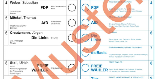 Bundestagswahl am Sonntag, 23.  Februar 2025