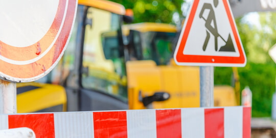 Baumaßnahmen und Verkehrsbehinderungen